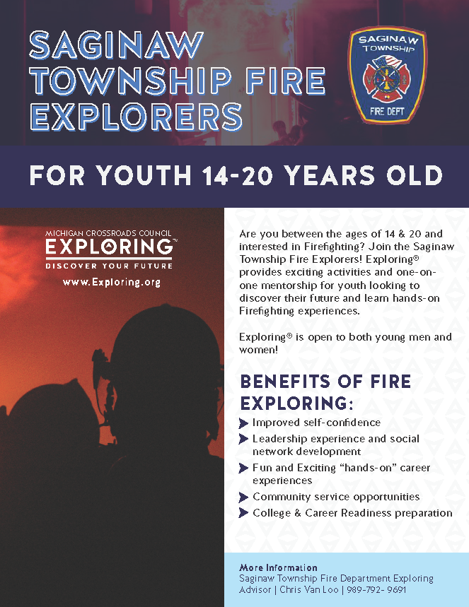 Saginaw Township Fire Explorers Flyer 2023